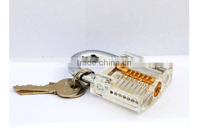 Hot Pick Cutaway Inside View Padlock Lock For Locksmith Practice Training Skill Transparent Practice Padlock