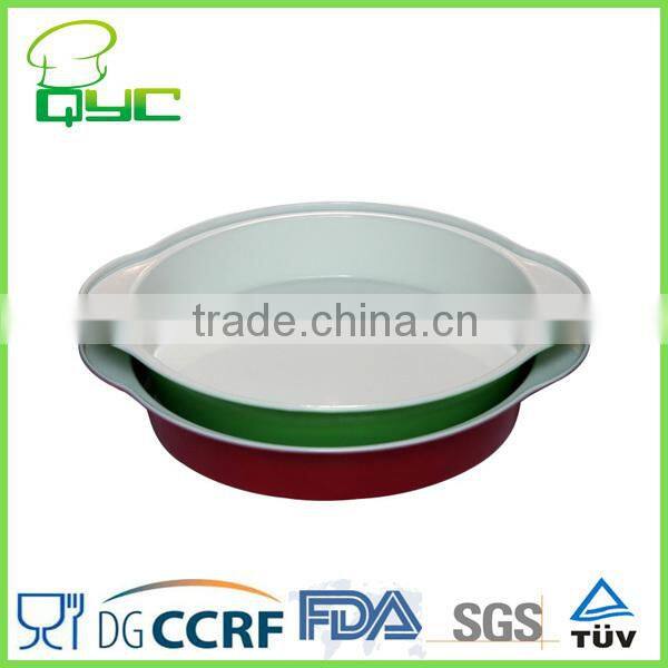 Non-stick Carbon Steel Ceramic Coating Pizza Pan