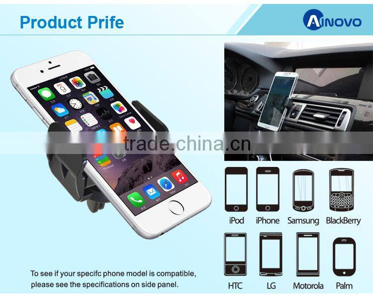 360 Air vent car mount for samsung plastic clip holder