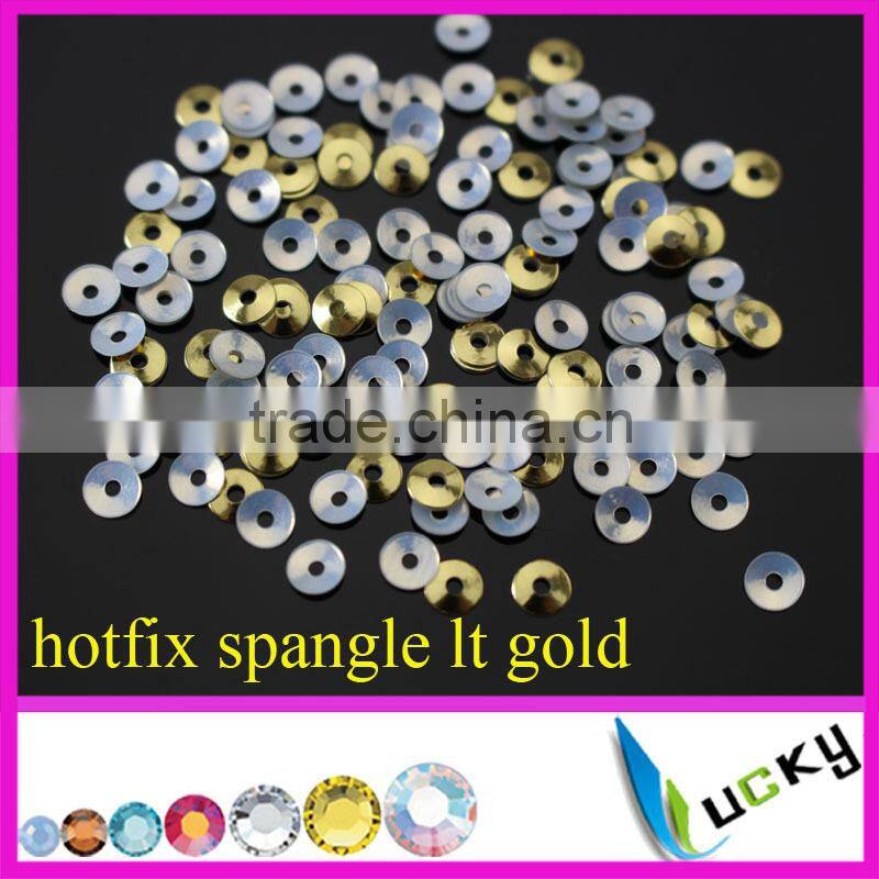 2014 NEW design fashion hot fix hologram spangle sequin laser transparent 3mm middle hole