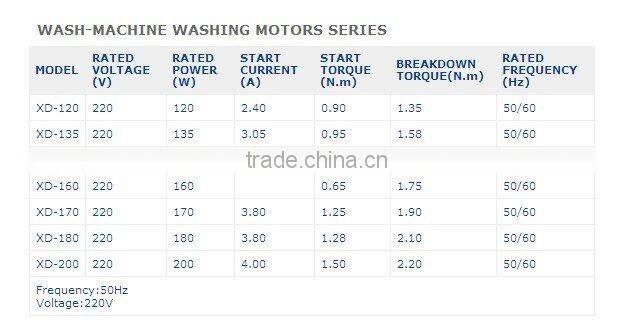 Auto washing machine motor