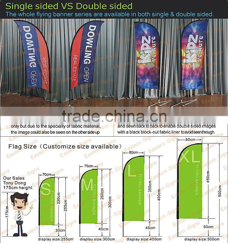 Outdoor Aluminum Poles Customized Promotional Cheap Flying Feather Banner