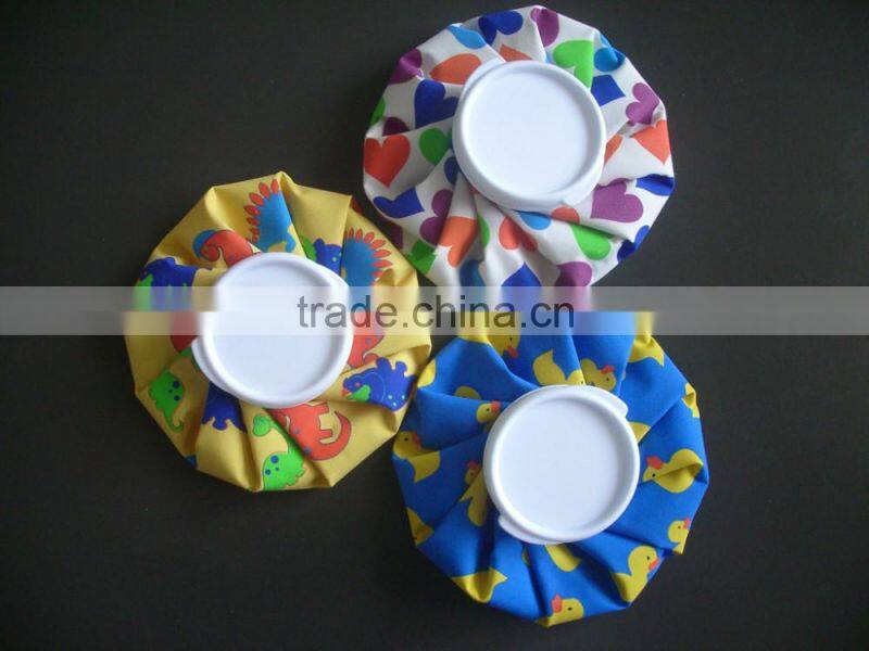 blue color fabric ice bag, cloth ice bag
