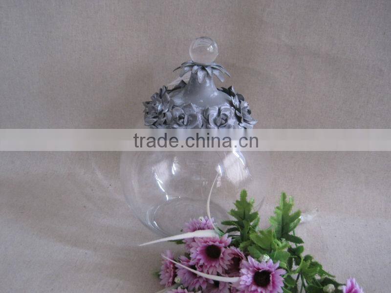 Butterfly vintage white decorative glass jars