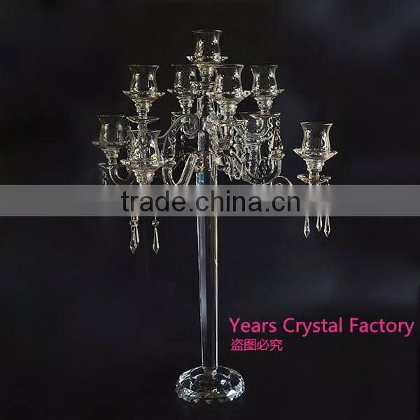 glass votive candelabra wedding decorations tall crystal candelabra flower arrangements crystal tea light holder
