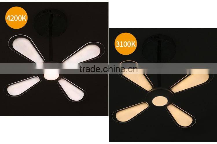 Single CCT Creative Deformable Fan Shape LED Ceiling Pendant Lamp for Restaurant