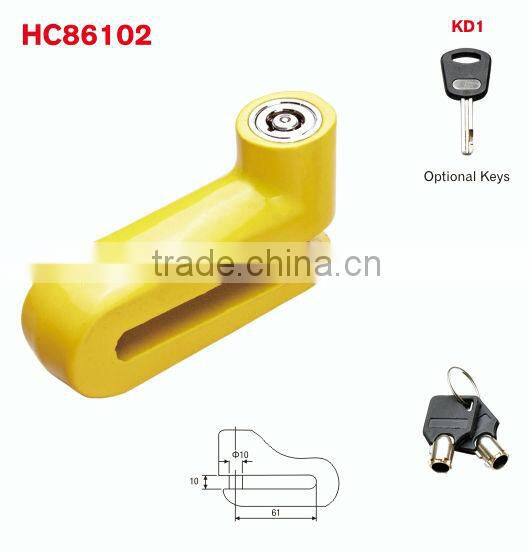 Hard colorful motorcycle lock, disk lock, brake lock HC86102