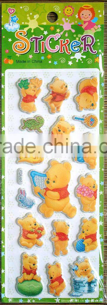 Cheap custom glitter sticker,foam sticker maker