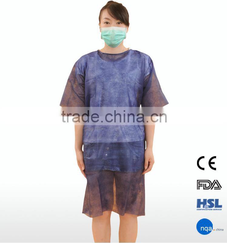Dark Blue Polypropylene Medical Hospital Gowns for Sales