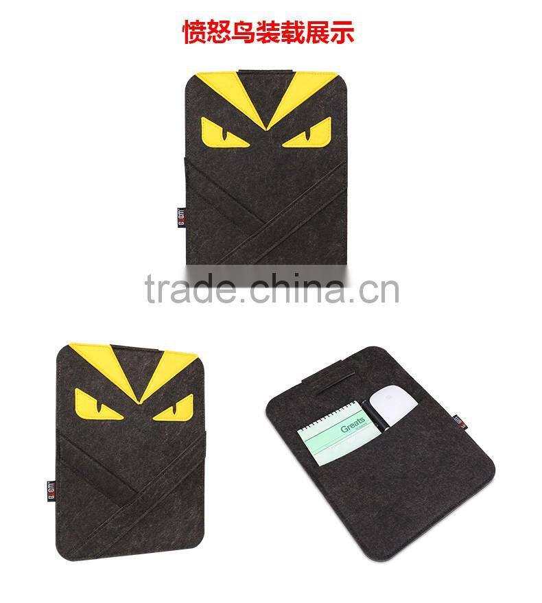 BUBM Briefcase Style felt material laptop sleeve case for gifts , for 13 Inch Macbook Air /Notebook sleeve with accessory pocket
