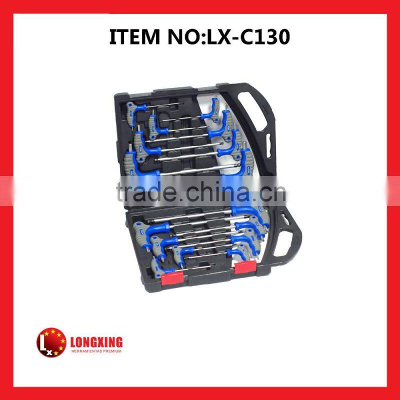 factory supply 16pcs t-handle double head wrench set