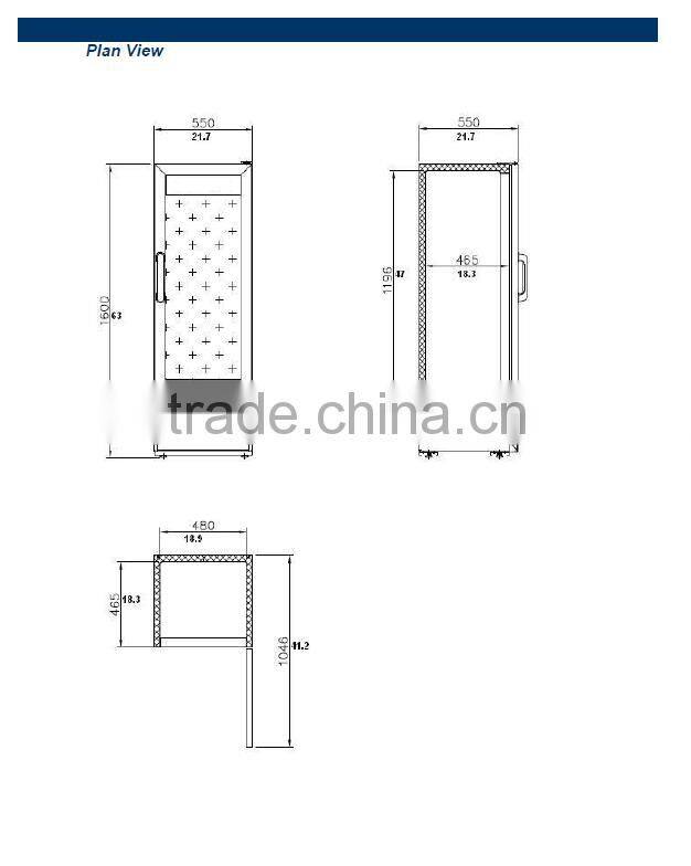 Single Glass Door Merchandiser, reach-in cooler ,Showcase display_G258BMF