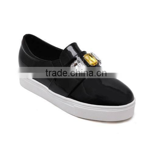 black shoes women casual shoes newes designs 2016 PL1697