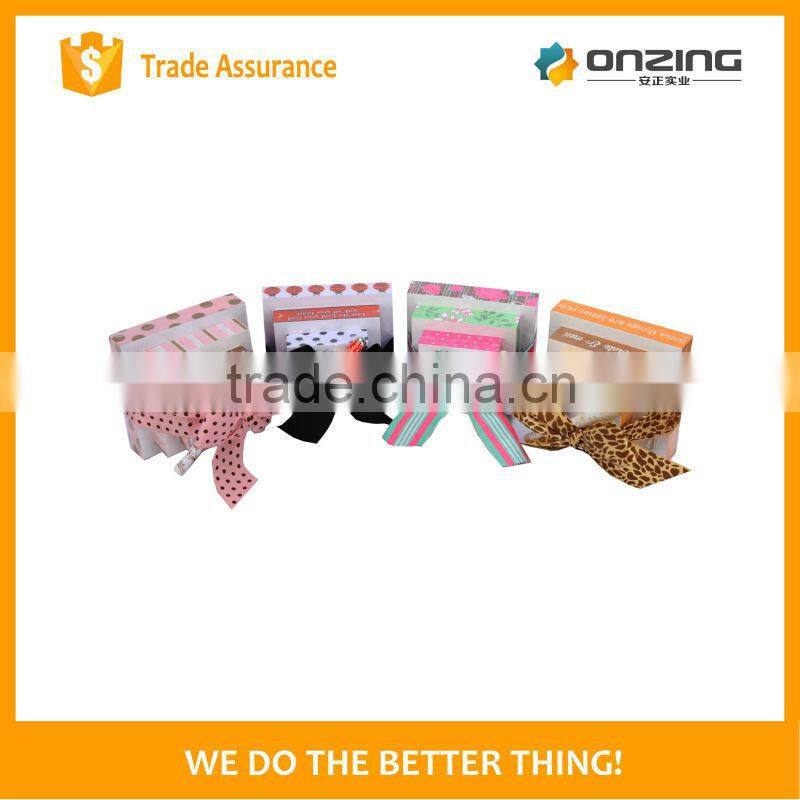 Onzing well-sold memo pad with silk ribbon