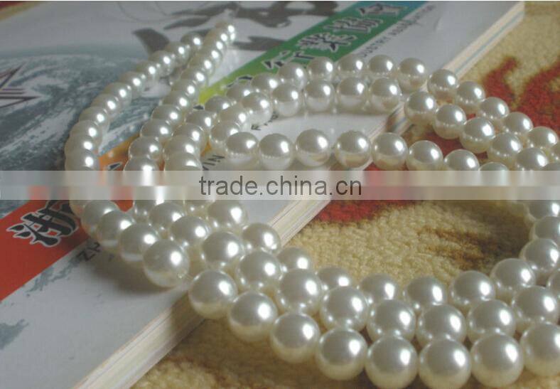 wholesale 8mm imitation pearls white plastic loose pearls
