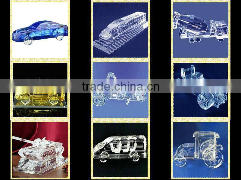Handicraft Antique Crystal Navvy Model For Business Annual Souvenirs