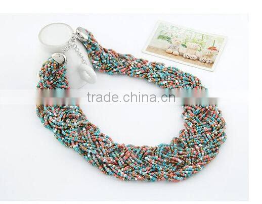 Hot Selling Beads Choker Vintage Chunky Pendant Statement Necklace Women Necklaces & Pendants Fashion Necklaces for Women 2014
