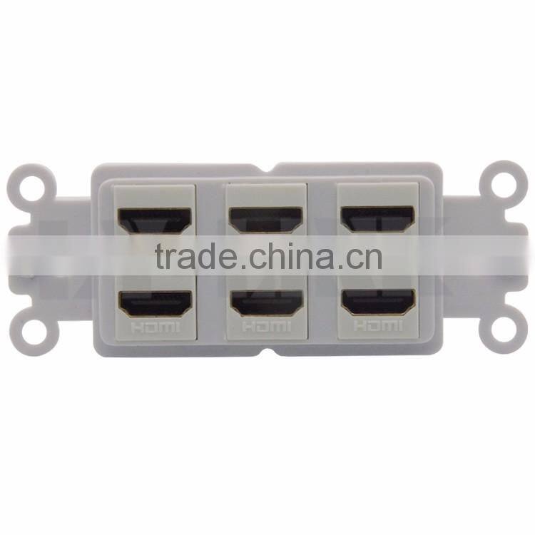6 Ports HDMI female to female Inner face plate wall plate