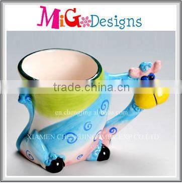 hot sales new design ceramic tea infuser mug unique design welcome