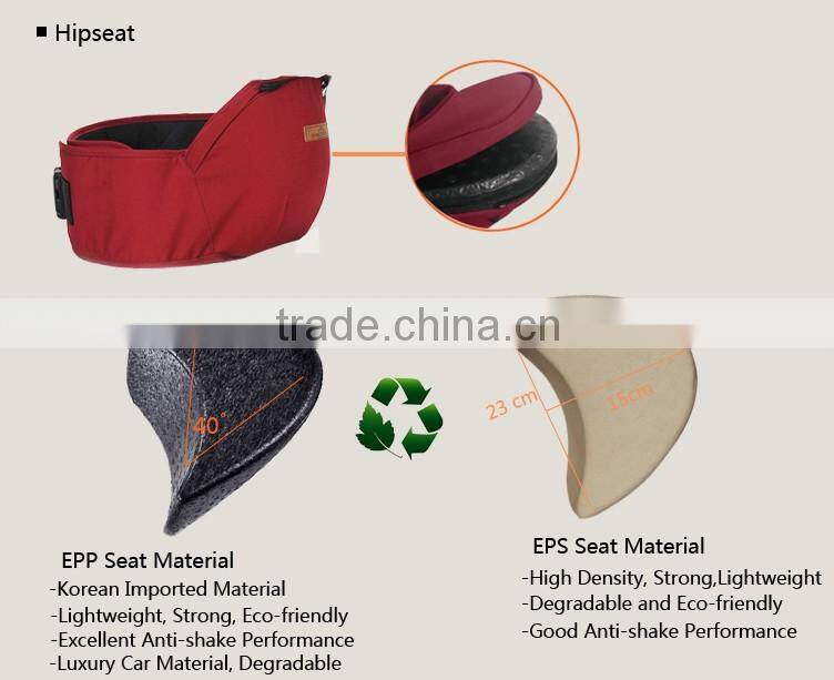 Made in China Export to Europe and America Top Quality Organic Cotton Infants Baby Hipseat Carrier Backpack Sling