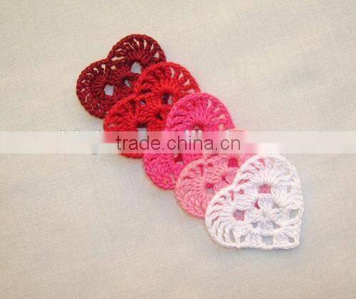 Crochet Heart Appliques,Accessories,Supplies,Wedding,Baby,Valentine