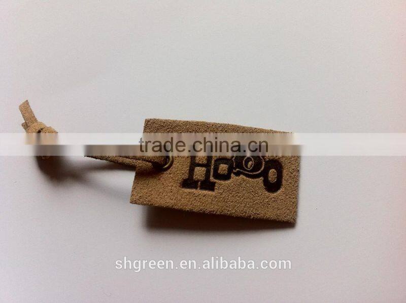 Soft leather hangtag/swing tag for leather jacket