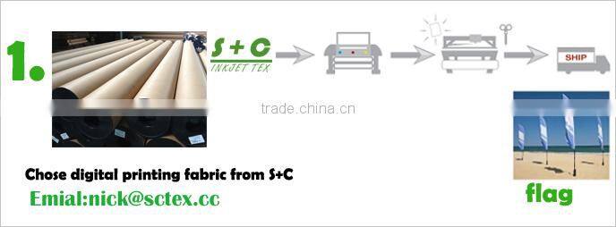 110gsm knitted polyester white retractable banner fabric