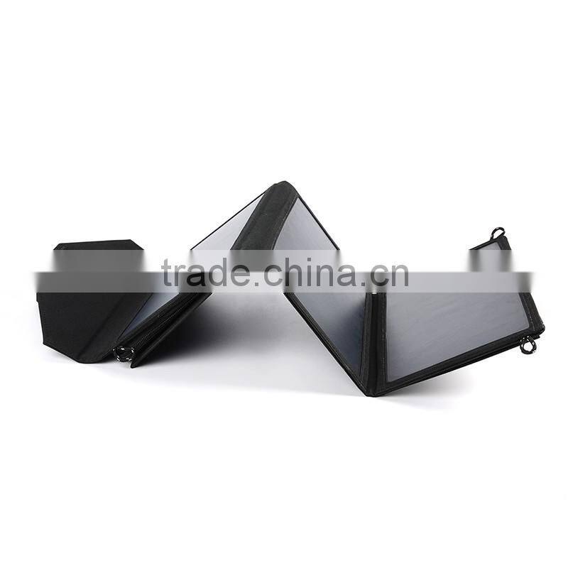 High efficiency 20W waterproof foldable solar mobile phone charger