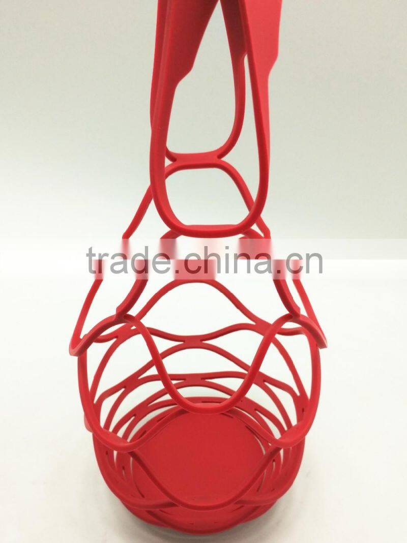 100% Food grade fashionable silicone wine bottle bag and wine bottle carry bag silicone wine bottle holder/silicone wine tote
