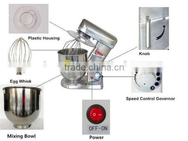 7 liter SS mixer planetary/best selling products