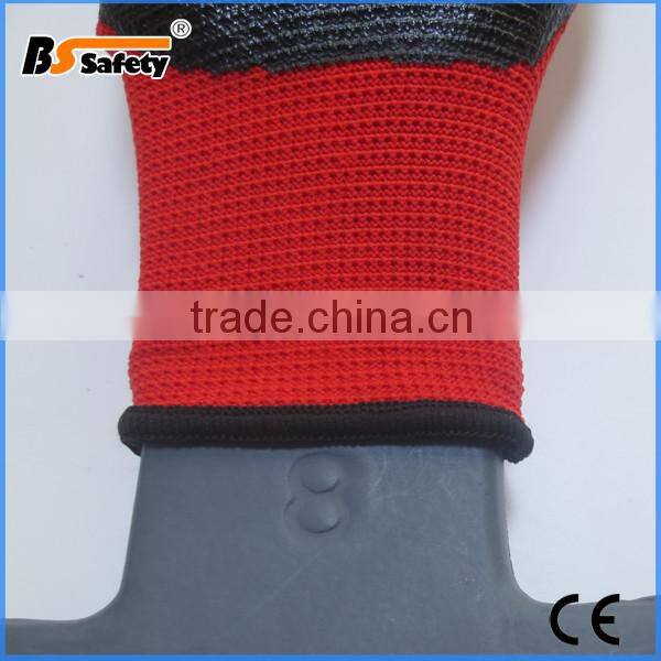 Garden Builders black nitrile coated nylon work safety gloves