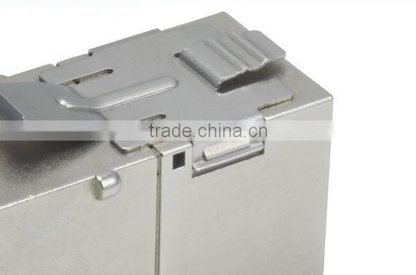 RJ45 Cat6A 180 Degree Shielded STP Straight Keystone Coupler