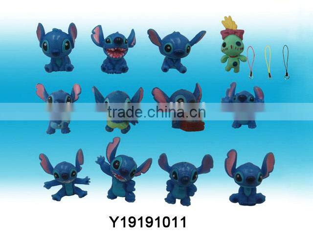 Plastic PVC Doll with Keychain Promotion Gift Small Toy Y19191009