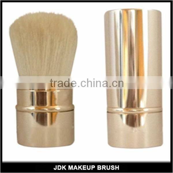 Retractable Kabuki Blush Foundation Powder Bronzer Makeup Brush Golden-Goat Hair