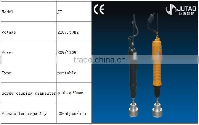 Portable glass jar capping machine