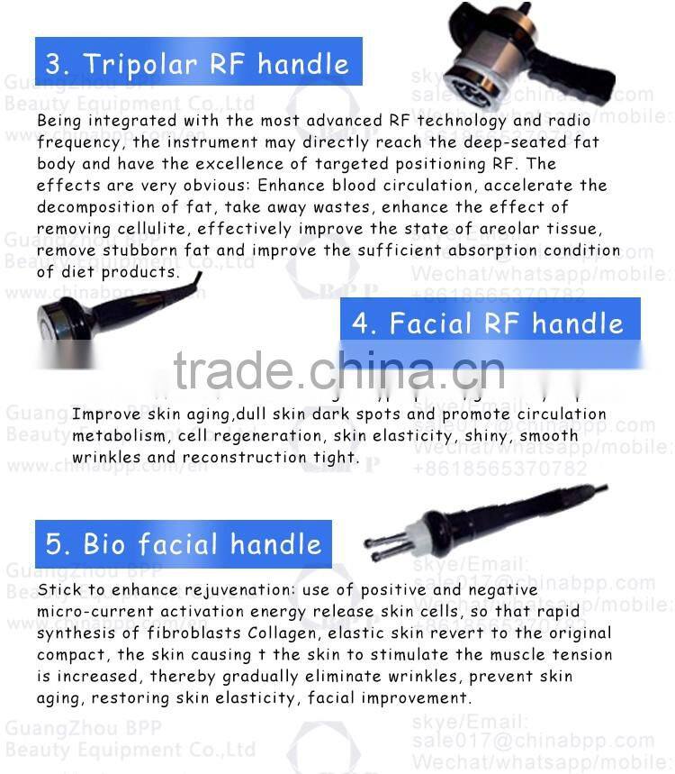 5 heads rf ultrasonic vacuum cavitation system type