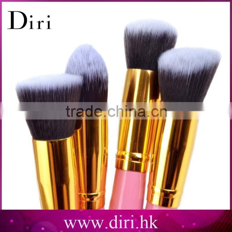Private label 10pcs synthetic kabuki professional makeup brushes