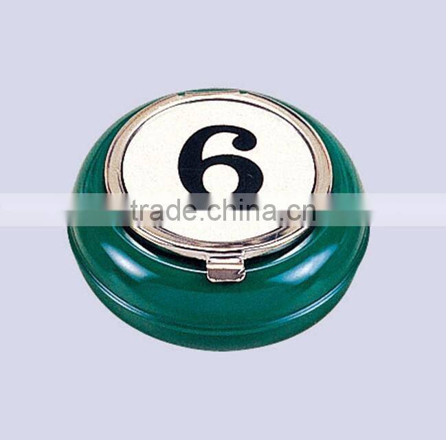 Fashion Small round ash tray pocket cigarette cigar ashtray colorful metal tin portable car ashtray