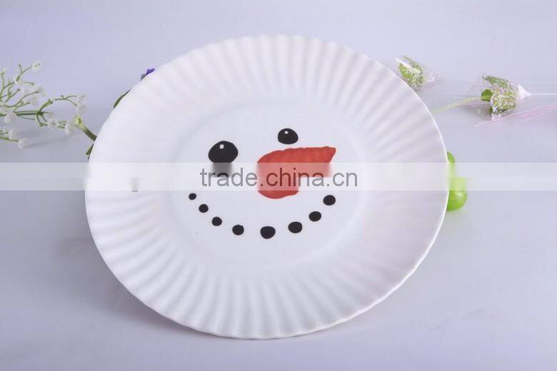 High quality Printing Wholesale Plastic cheap custom melamine plate for dinner