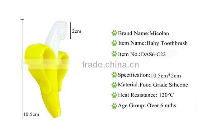 High Quality Eco-friendly Soft Silicone Banana Toothbrush