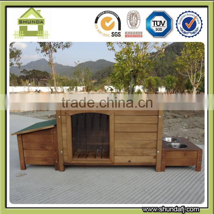 SDD02 Wooden Pet Product Dog Feeders Pet feeders with Stainless steel Bowls design