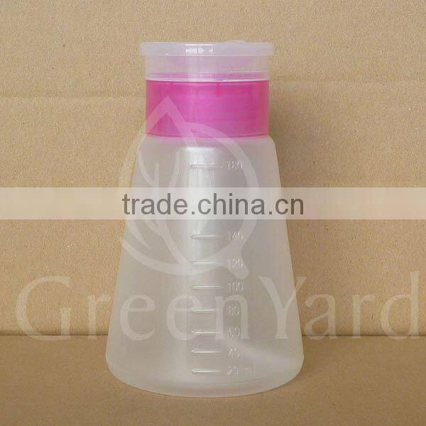 liquid pump bottle for nail polish remover