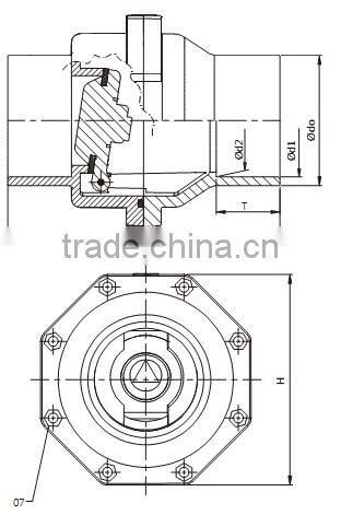 UPVC Swinging check valves DIN PN10/ Swinging check valves