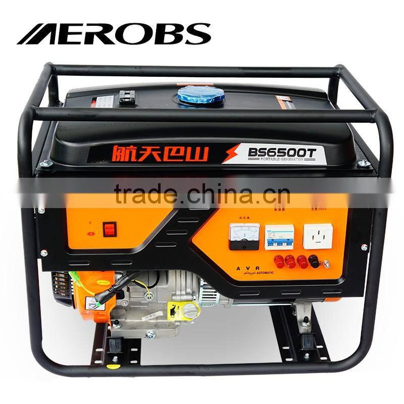 BSGE6500T Knife model AEROBS Outdoor Use 5kw Gasoline Generator with OEM
