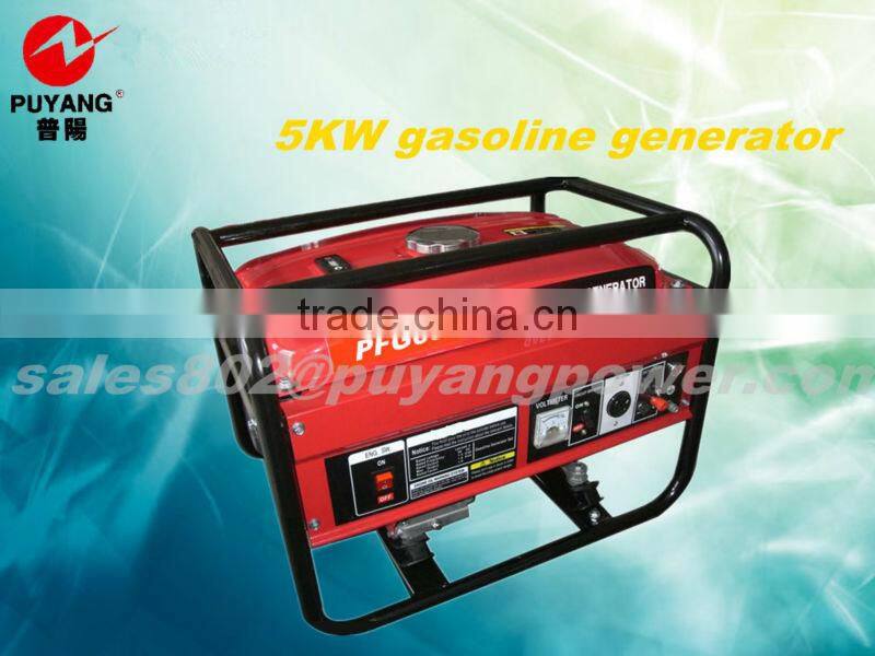 CE approved 5kw gasoline generator with handle and wheels