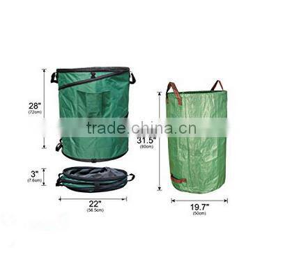 Gardzen 45 Gallon Pop Up Gardening Bag with Extra 40 Gallon Gardening Bag - Reusable Pop-Up Yard Lawn Garden Leaf Waste Bag