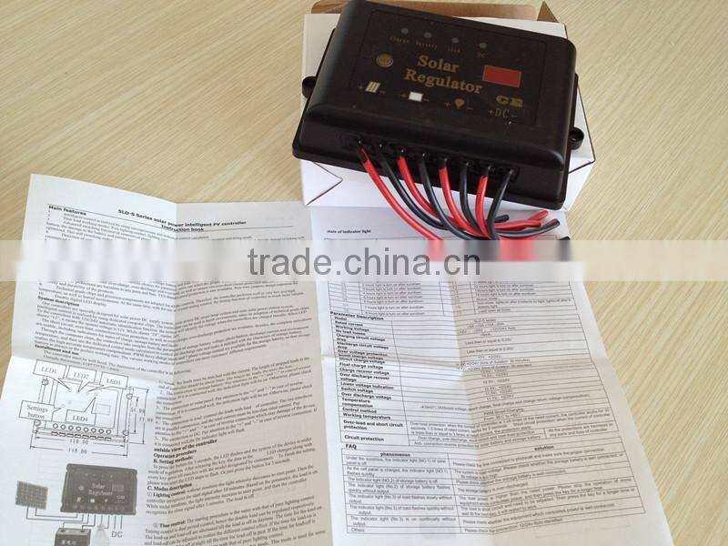 Lighting & time control 15A 12V solar power controller