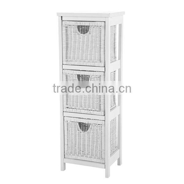 Modern Beautiful Exquisite wooden cabinet with wicker drawers