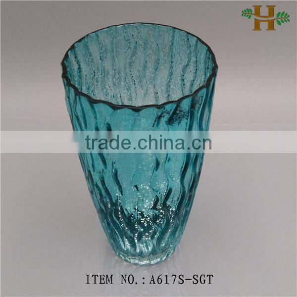 blown different colors glass vases for flower arrangement