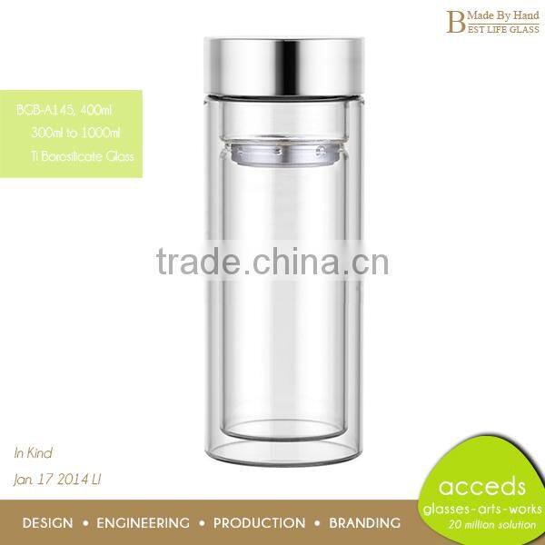 Eco-Friendly Borosilicate Drink Bottles with Filter